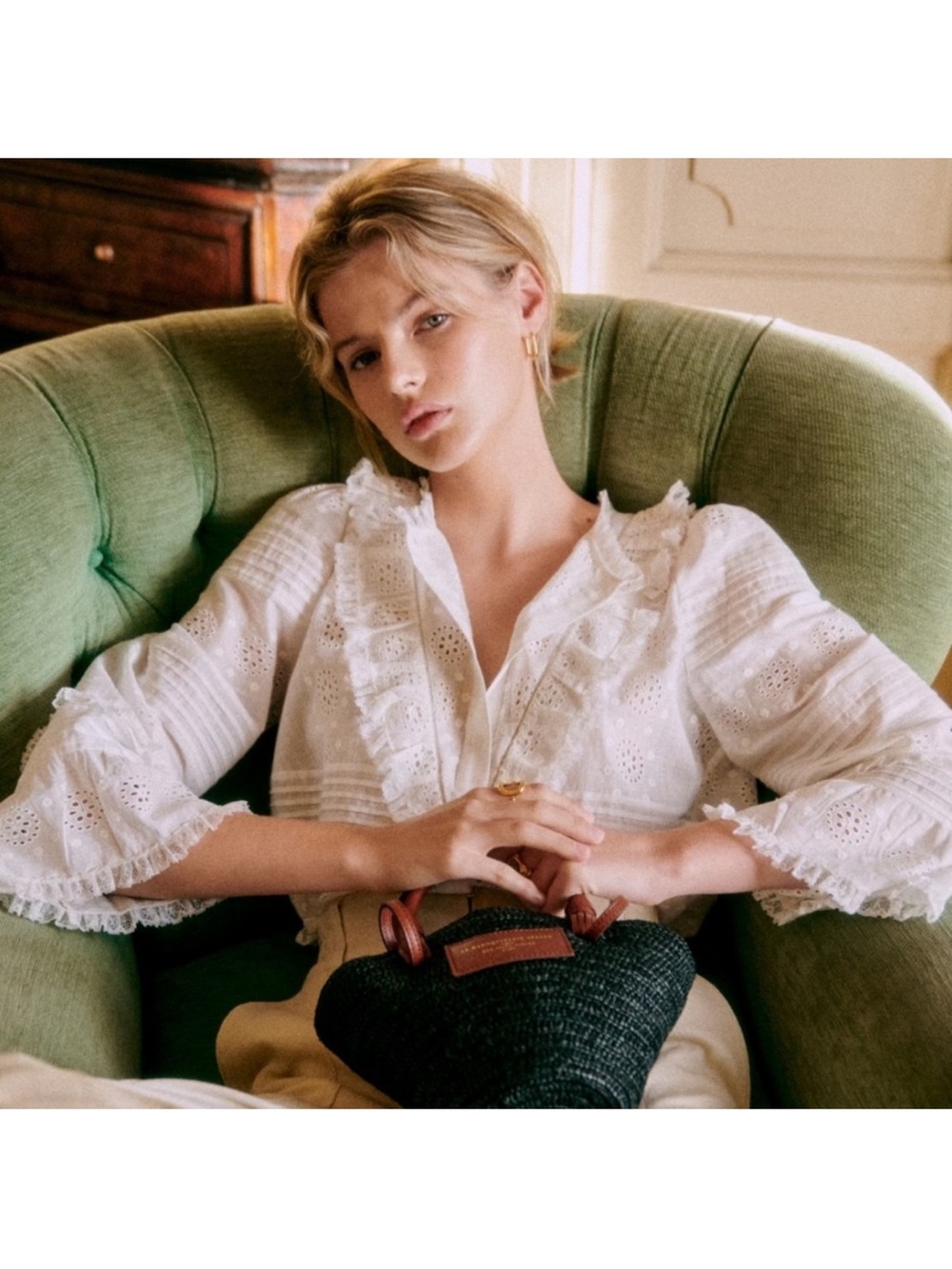 Sezane Nele Ecru Blouse 12
